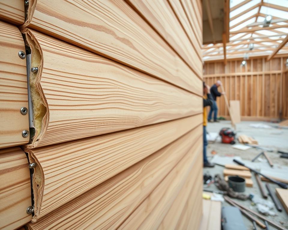 wood insulated siding installation process